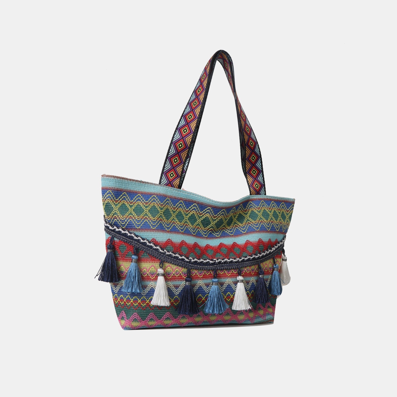 Atreoo – Printed Tassel Detail Tote Bag