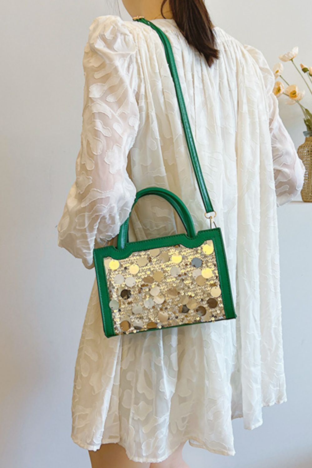 Atreoo – PU Leather Sequin Handbag