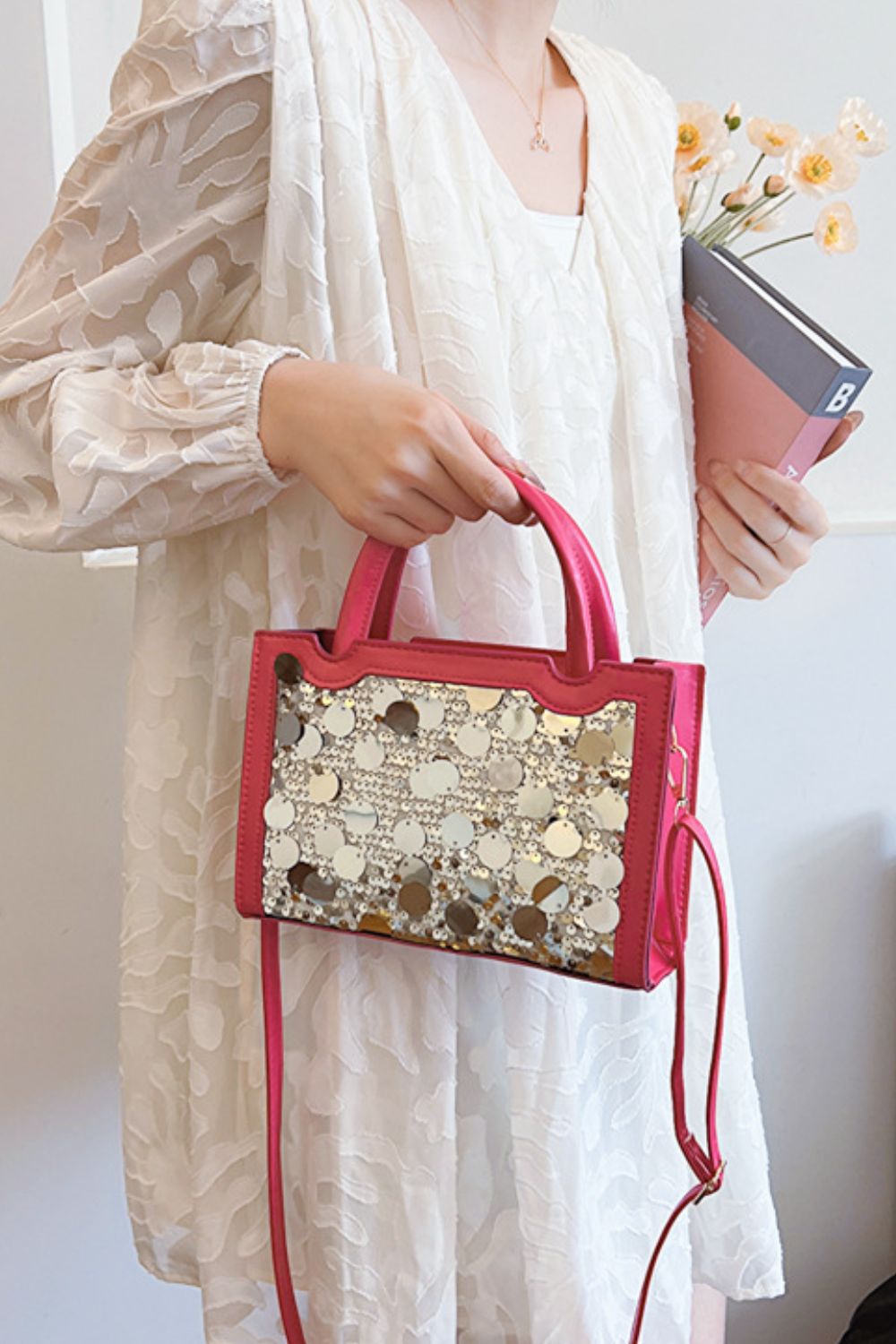 Atreoo – PU Leather Sequin Handbag