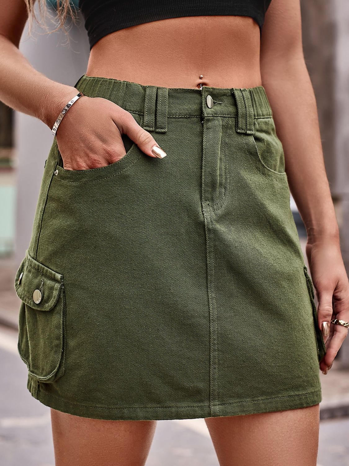 Atreoo – Denim Mini Skirt with Pockets