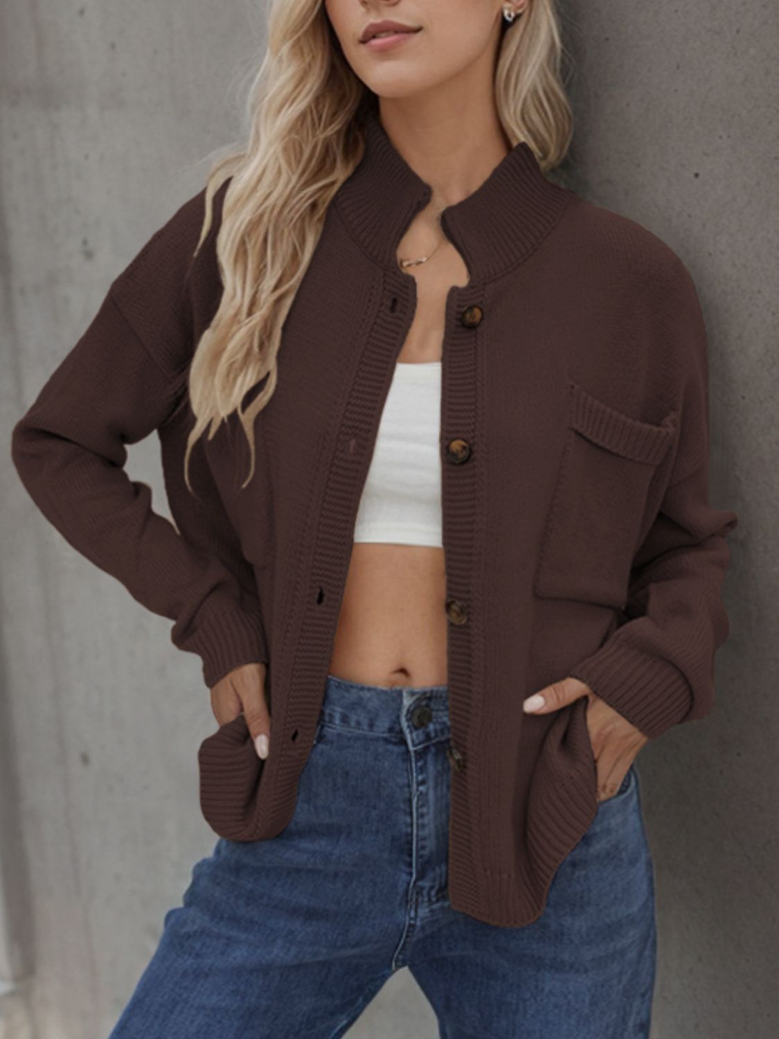 Atreoo – Button Up Long Sleeve Cardigan