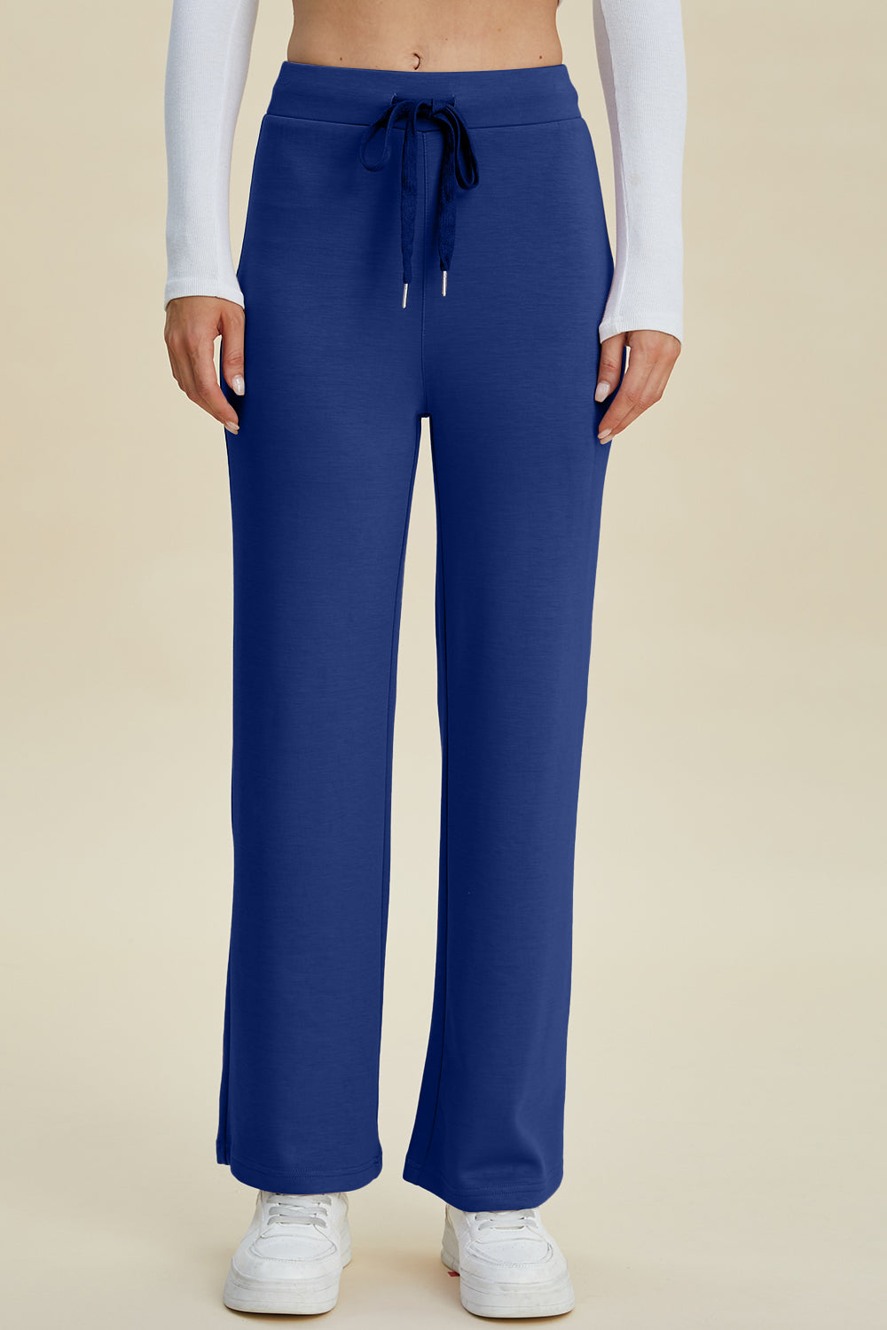 Atreoo – Basic Bae Full Size Air Scuba Drawstring Wide Leg Pants